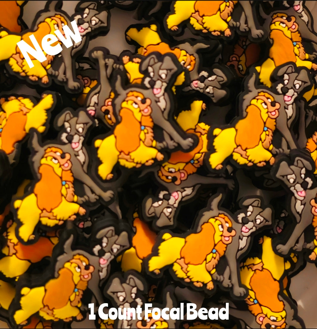 NEW lady and tramp Focal Beads 1 Count DIY Bead Supplies