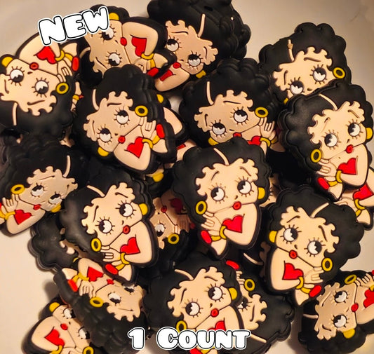 1 Count Focal Bead Betty Boop Face