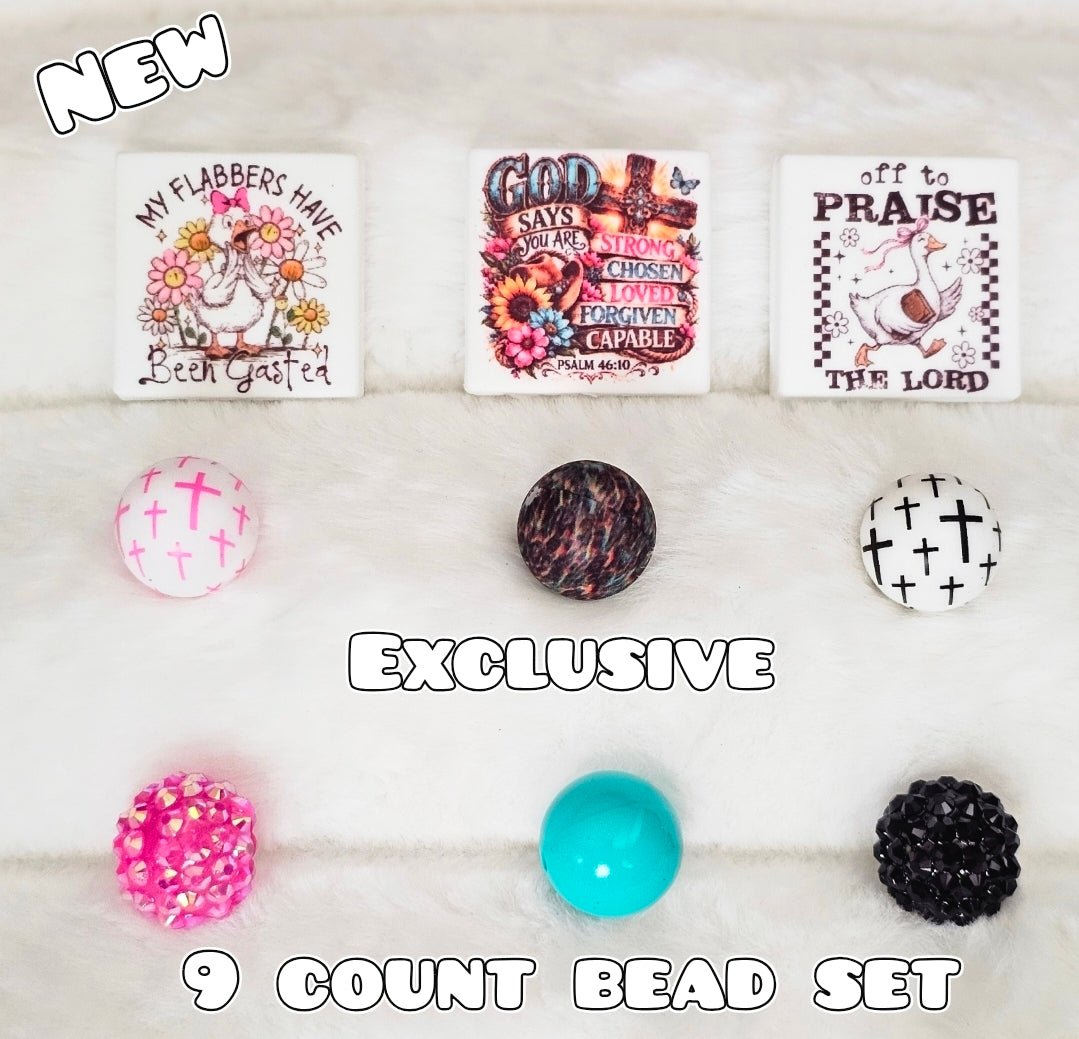 New 9 Count Focal Bead Set Exclusive Shop Made