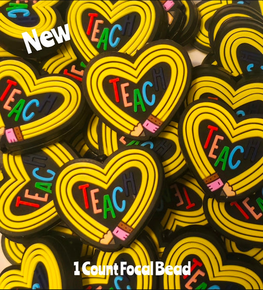 Clearance Teach Focal Beads 1 Count DIY Bead Supplies