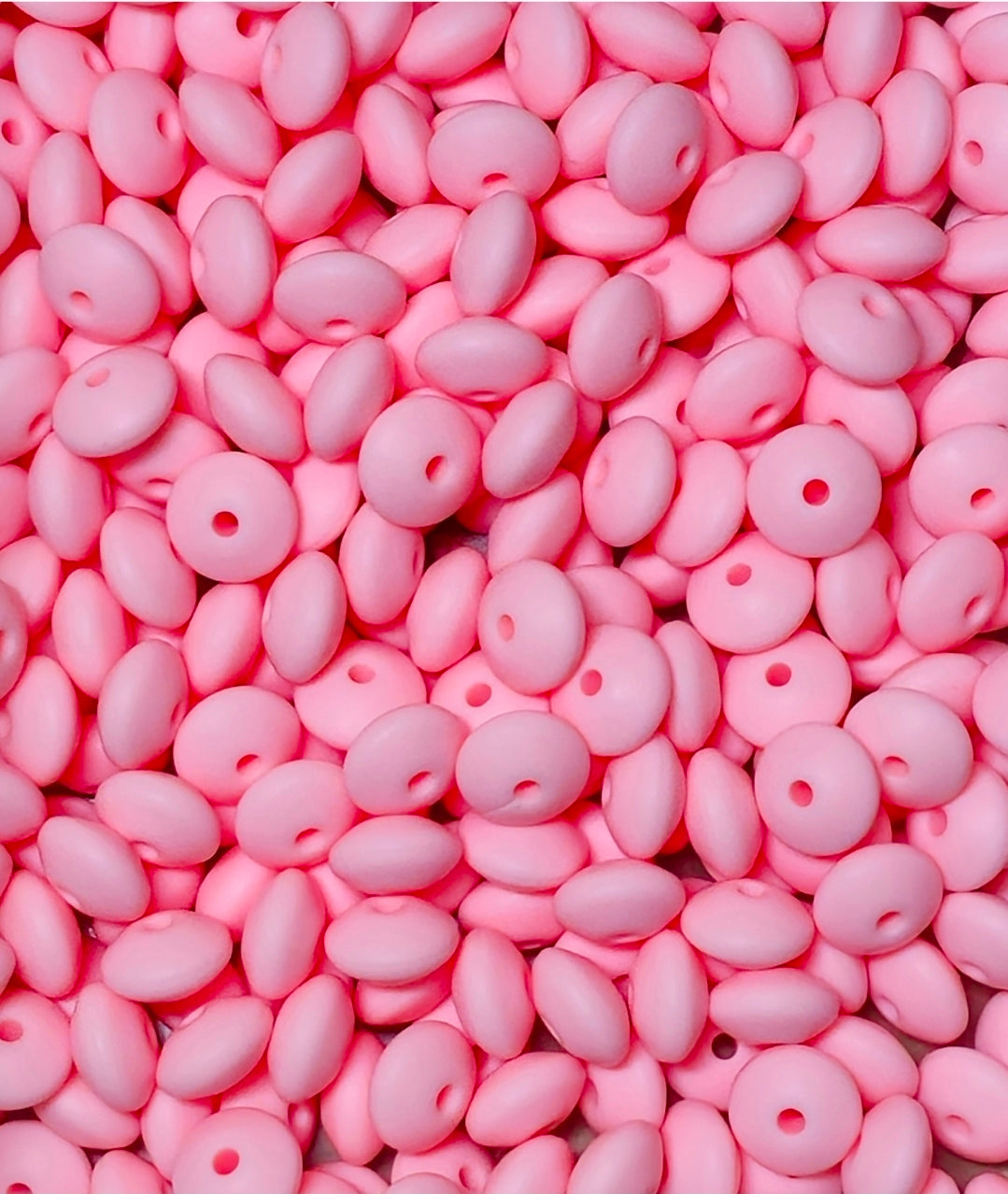 New 1 Count 12mm Silicone Solid Lentil Spacer Beads Craft Supplies Multiple Colors