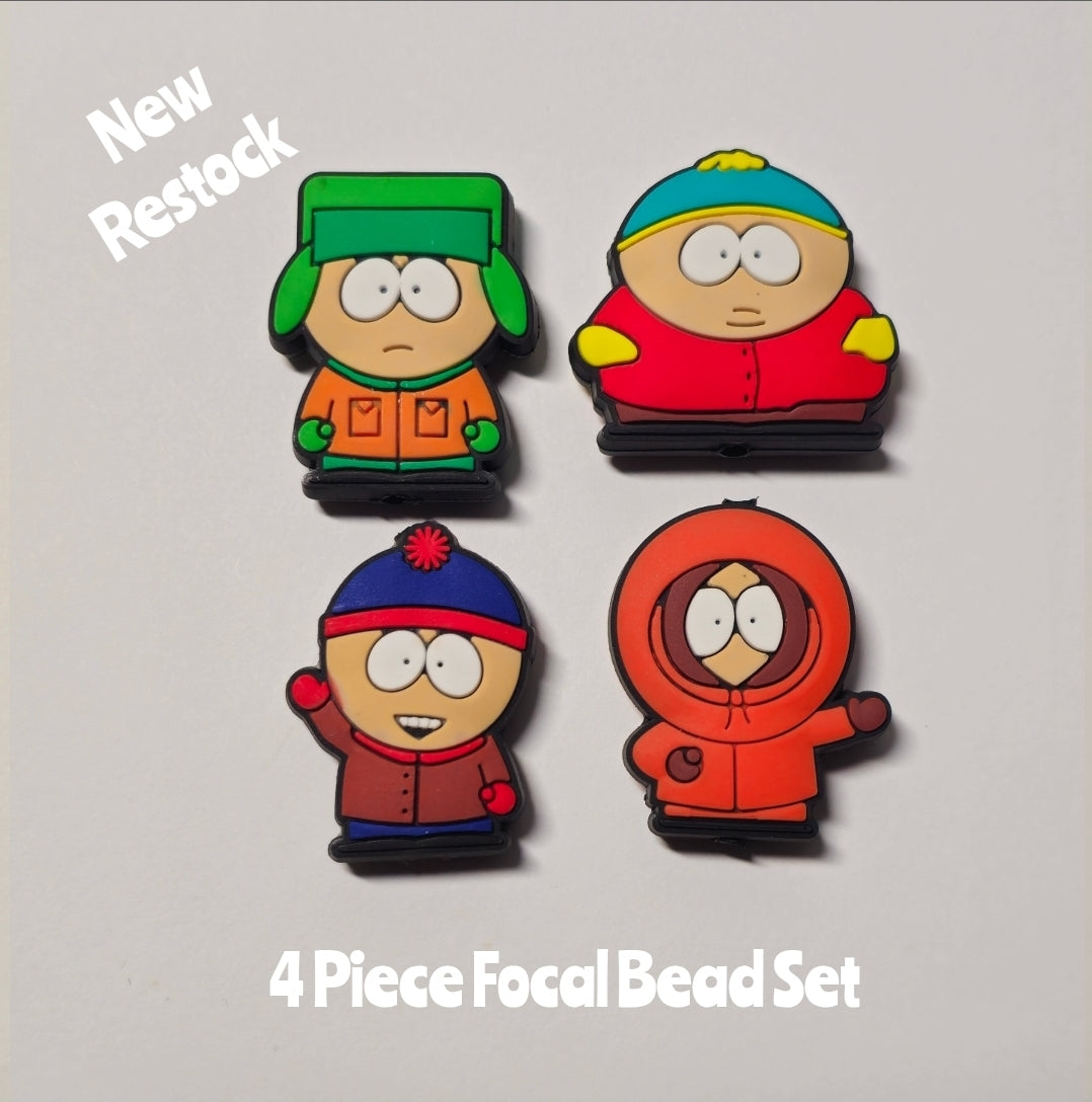 DIY Focal Bead 4 Count Craft Supplies Character South Park TV Show
