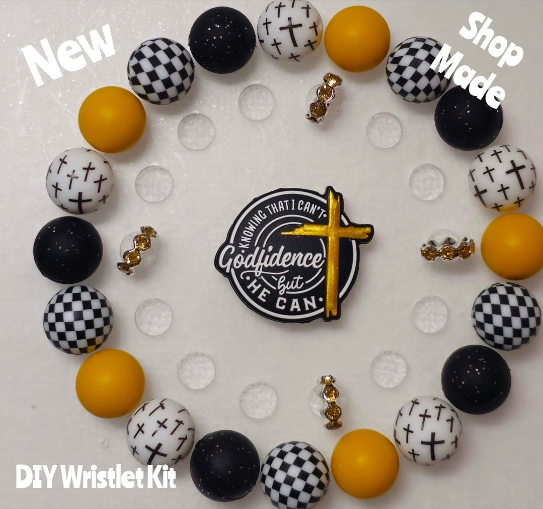 New 1 Count DIY Deluxe Beadable Wristlet Kit- Classic Godfidence Beadable Accessories