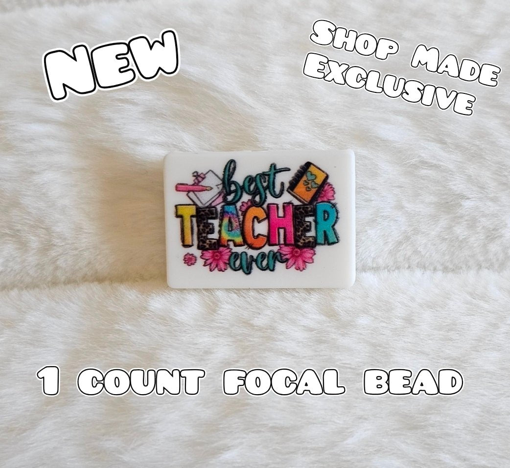 New 1 Count Focal Bead Exclusive Shop Best Teacher Ever