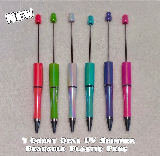 1 Count Opal Shimmer Beadable Pen Blanks. Bead Accessorie Blanks