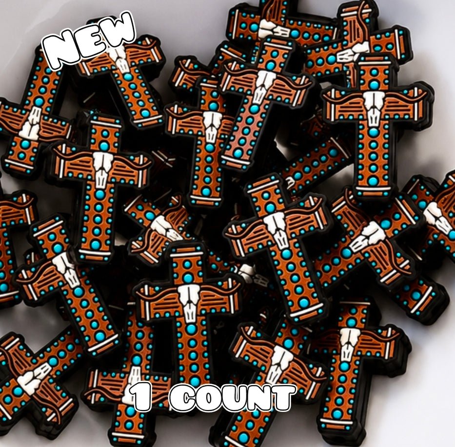 1 Count Focal Bead Western Cross