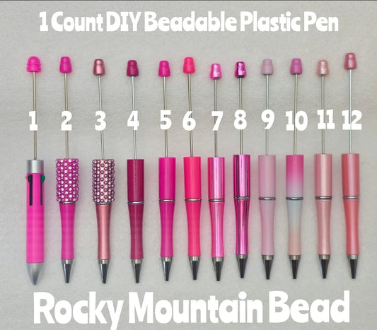 1 Count Beadable Pens DIY Pinks Beadable Blanks Craft Supplies