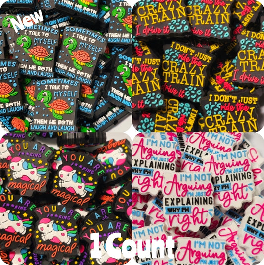 NEW  Sassy Words DIY Focal Bead 1 Count Craft Supplies