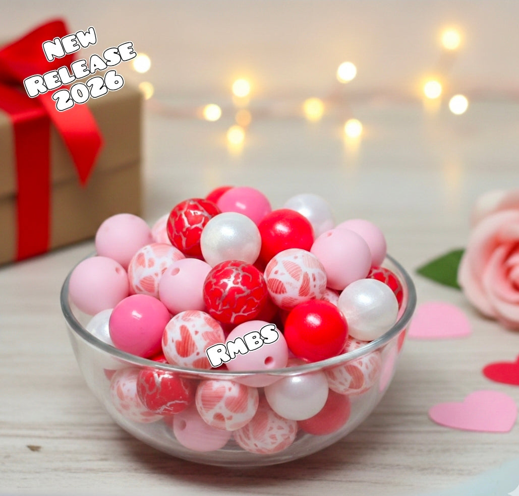 New Hearts Mix 25 Count Limited Edition Shop Created Bead Mix