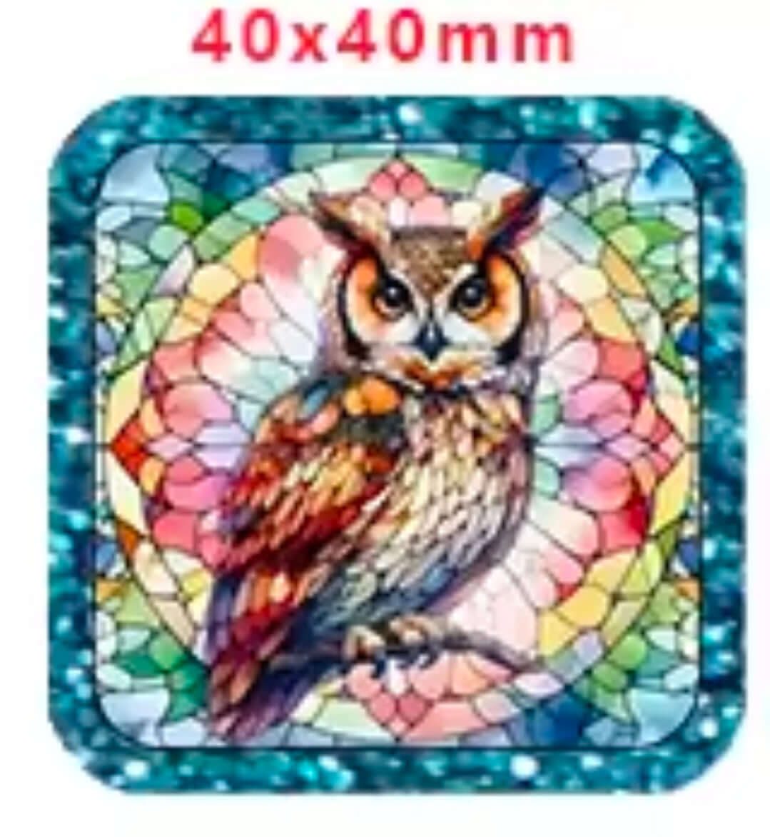 New 1 Count Glitter Acrylic Flatback Multiple Uses Acrylic Craft Supplies Owl