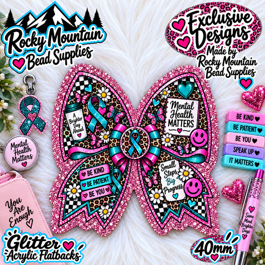 Shop Exclusive 1 Count Custom Exclusive Glitter Acrylic Flatback 40mm