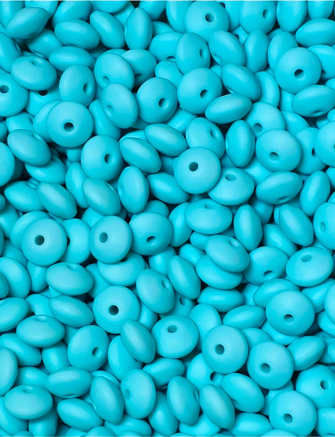 New 1 Count 12mm Silicone Solid Lentil Spacer Beads Craft Supplies Multiple Colors