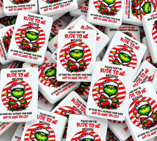 New Shop Made 1 Count Printed Silicone Focal Bead Grinch