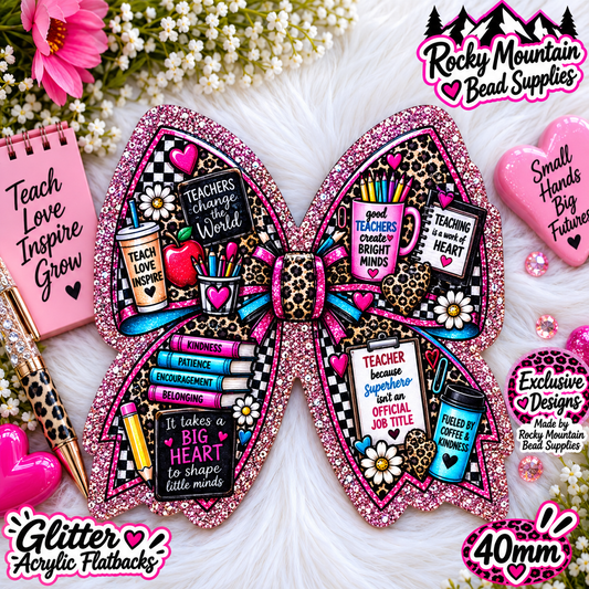 Shop Exclusive 1 Count Custom Exclusive Glitter Acrylic Flatback 40mm