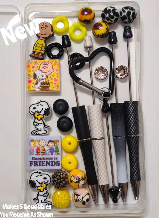 New Snoopy Character Beabable kit Container INCLUDED Limited Edition Includes Container