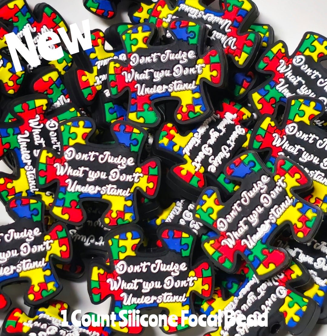 New Autism Focal Beads 1 Count DIY Bead Supplies