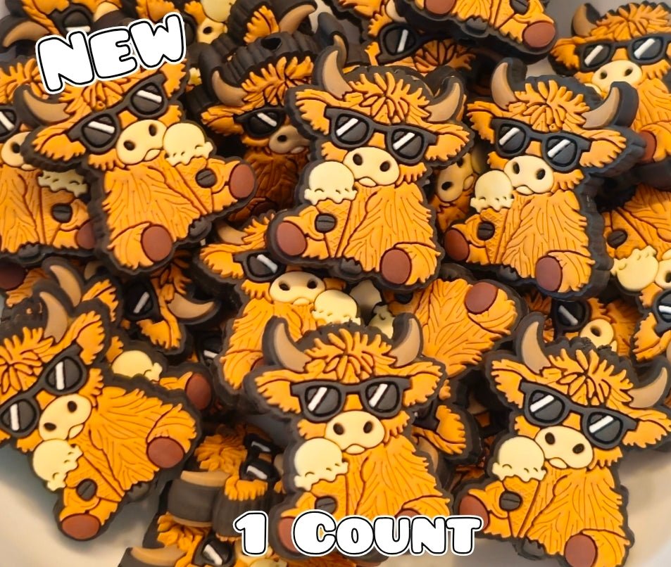 New 1 Count Focal Bead Cow Ice Cream Sunglasses
