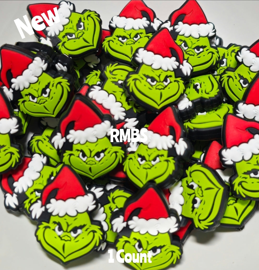 DIY Focal Bead 1 Count Craft Supplies Christmas Character Mr Mean One Grinch Beads