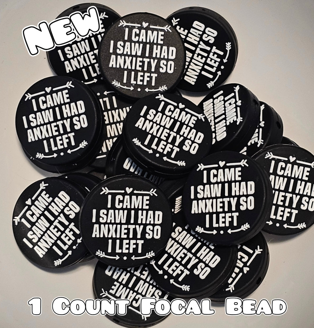 New 1 Count Focal Bead Anxiety