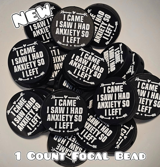 New 1 Count Focal Bead Anxiety