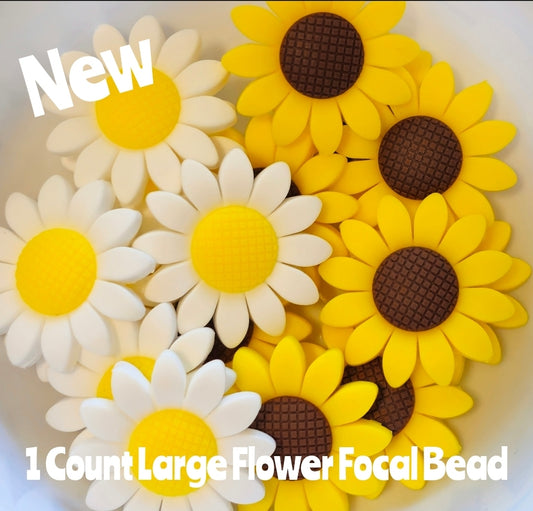 New Large Flowers Focal Beads 1 Count DIY Bead Supplies