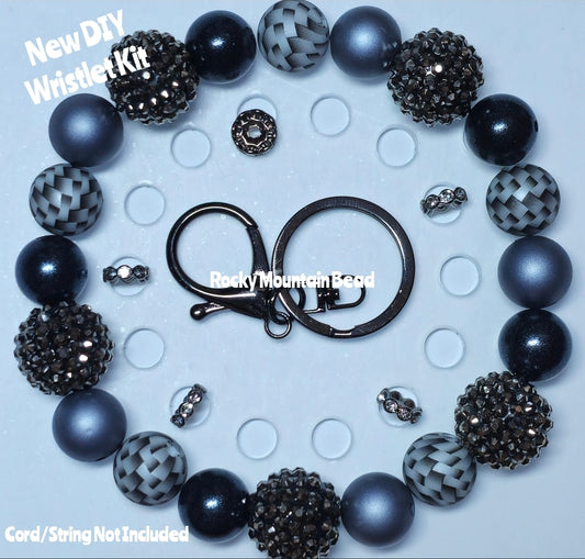 New 1 Count DIY Deluxe Beadable Wristlet Kit- Basket Weeve Beads- Beadable Accessories