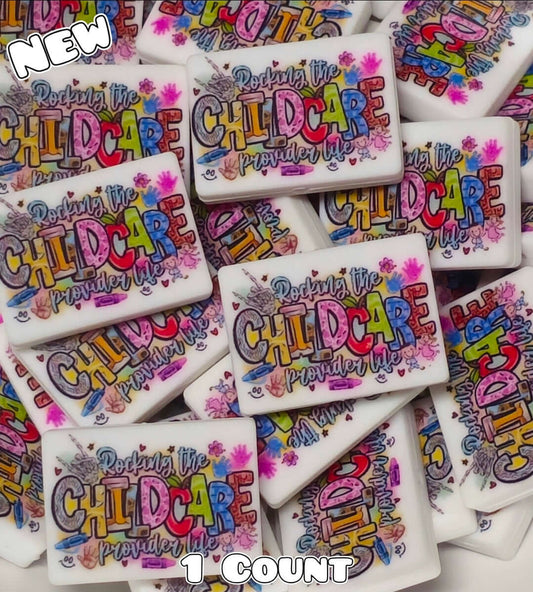 New 1 Count Focal Bead Printed Shop Made Childcare