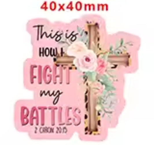 Glitter Acrylic Flatback- Acrylic Planer Resin Charm- Religious Inspirational