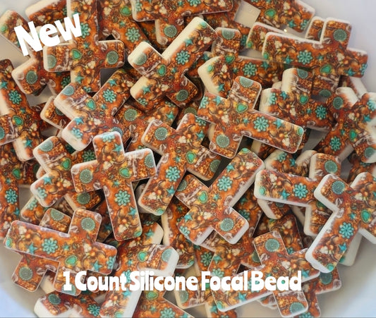 New Country Cross Focal Beads 1 Count DIY Bead Supplies