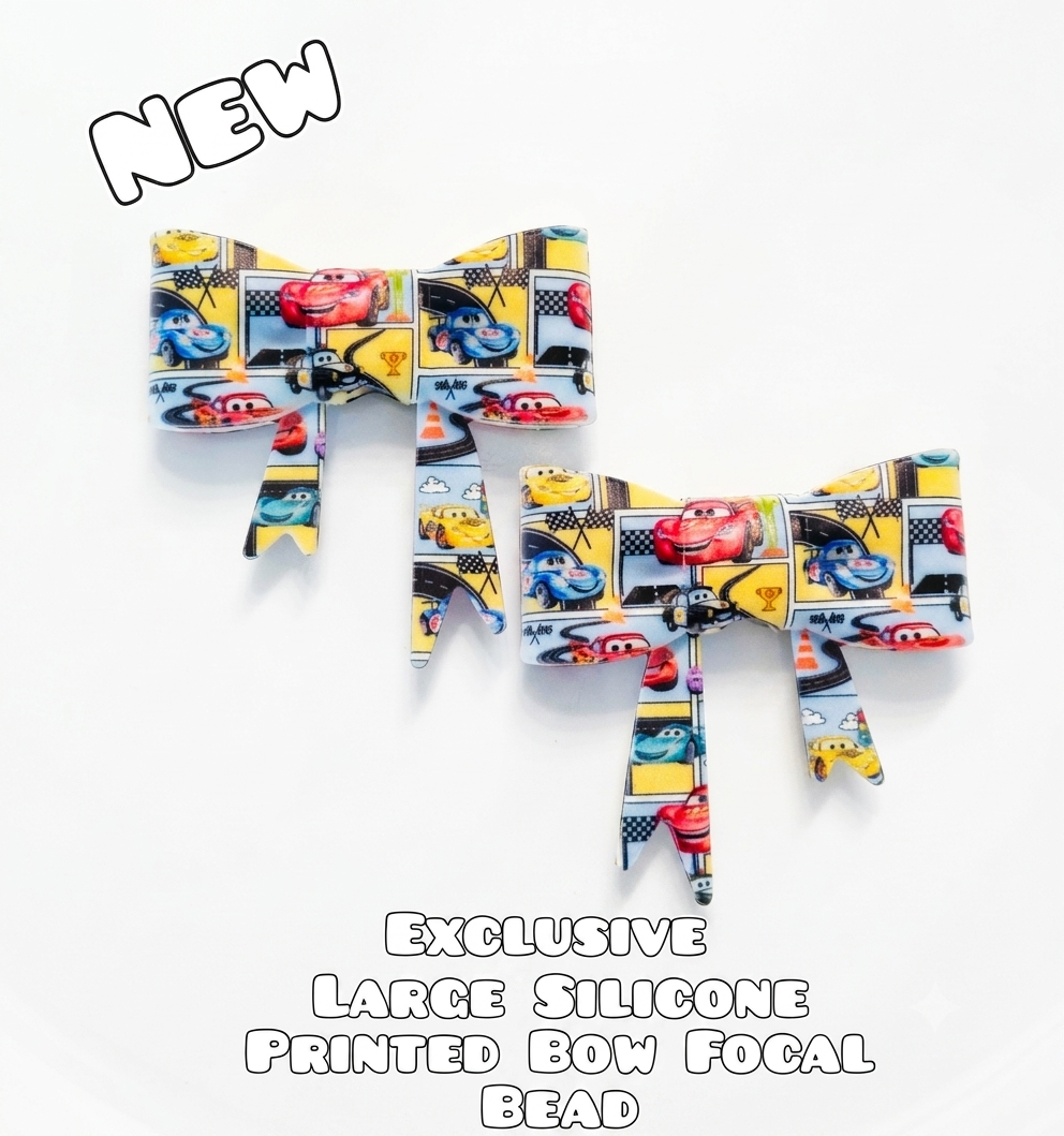 1 Count New Release Silicone Focal Bead Bow Exclusive