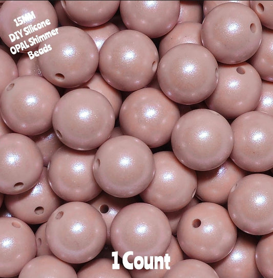 15mm DIY Silicone Solid OPALS Dusty Pink Count Craft Supplies & ACCESSORIES