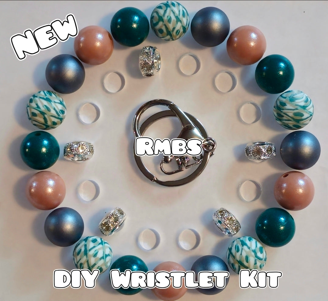 New 1 Count DIY Deluxe Beadable Wristlet Kit