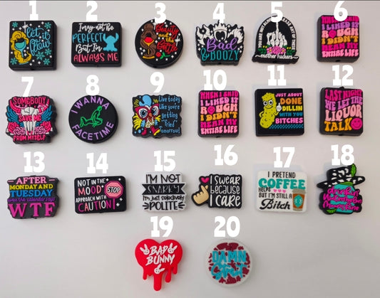 1 Count Focal Beads Words Sassy ADULT Overstock & Discontinued