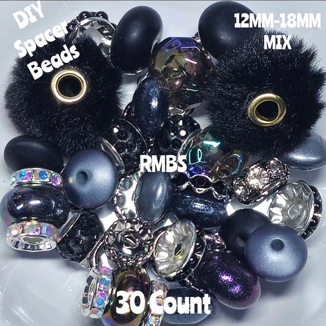 30 Count DIY Custom Made Spacer Beads Mix Craft Supplies 12MM-18MM Spacer Bead Mix