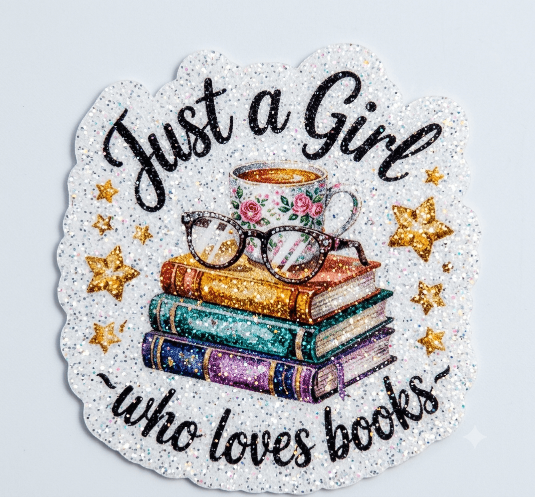 Glitter Acrylic Flatback- Acrylic Planer Resin Charm- Books
