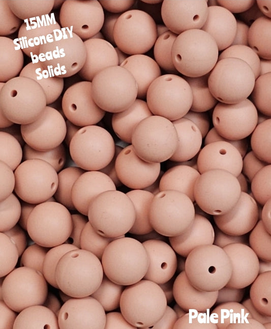 15mm DIY Silicone Solids 1 Count Pale Pink