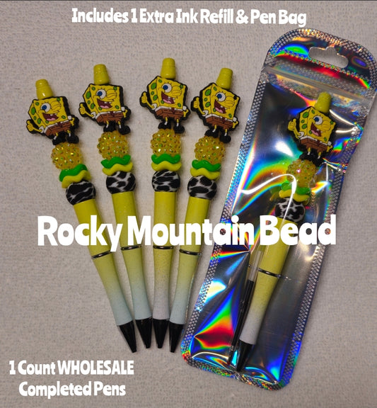Wholsale Completed Pens come with 1 pen 1 ink refill and pen bag Craft Supplies Character SpongeBob