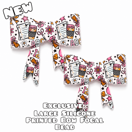 1 Count New Release Silicone Focal Bead Bow Exclusive
