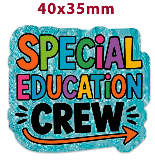 Glitter Acrylic Flatback- Acrylic Planer Resin Charm Special Education