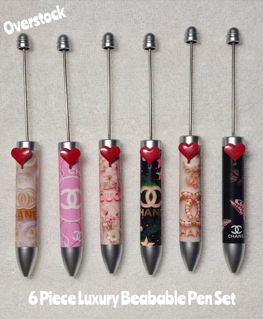 Over stock Clearance 6 Count Luxury Beadable Pen Set