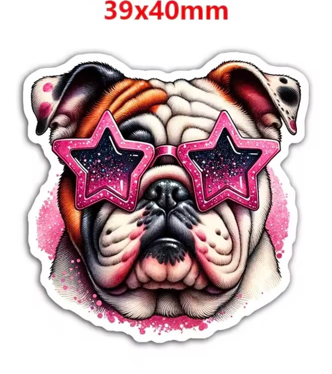 New 1 Count Glitter Acrylic Flatback Multiple Uses Acrylic Craft Supplies Dog