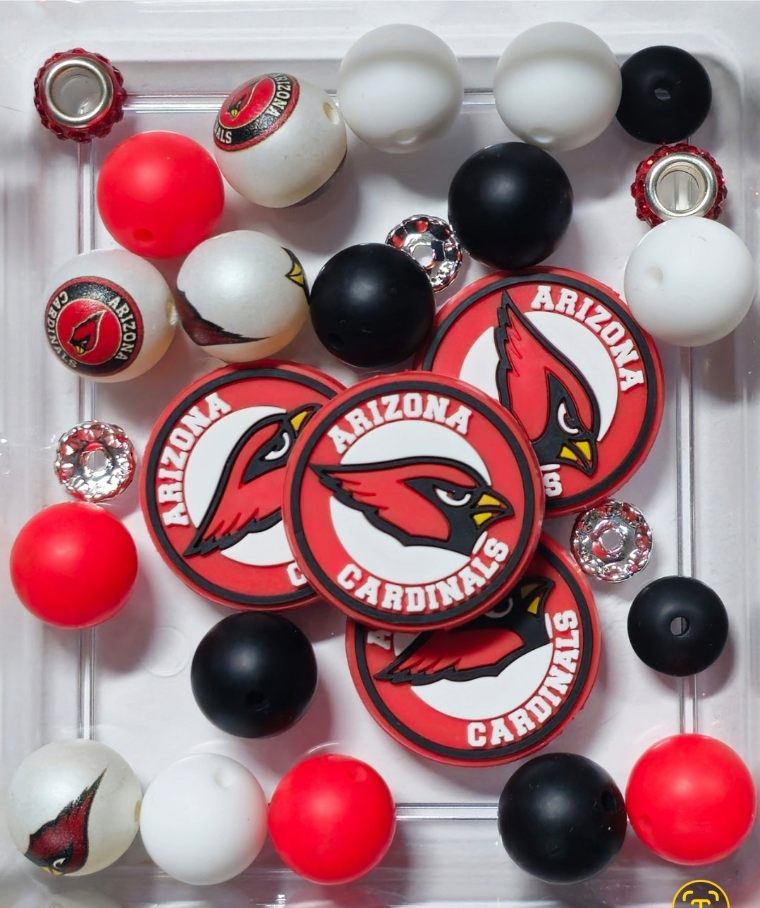 Football Bead Mixes With Focals & Acrylics Craft Supplies