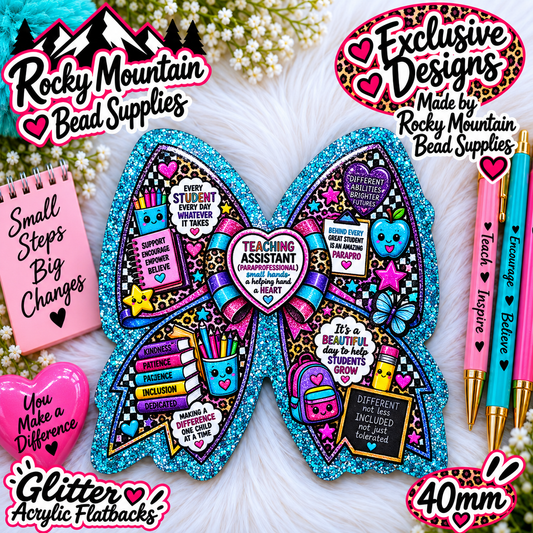 Shop Exclusive 1 Count Custom Exclusive Glitter Acrylic Flatback 40mm