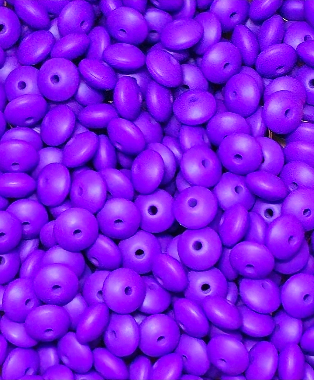 New 1 Count 12mm Silicone Solid Lentil Spacer Beads Craft Supplies Multiple Colors