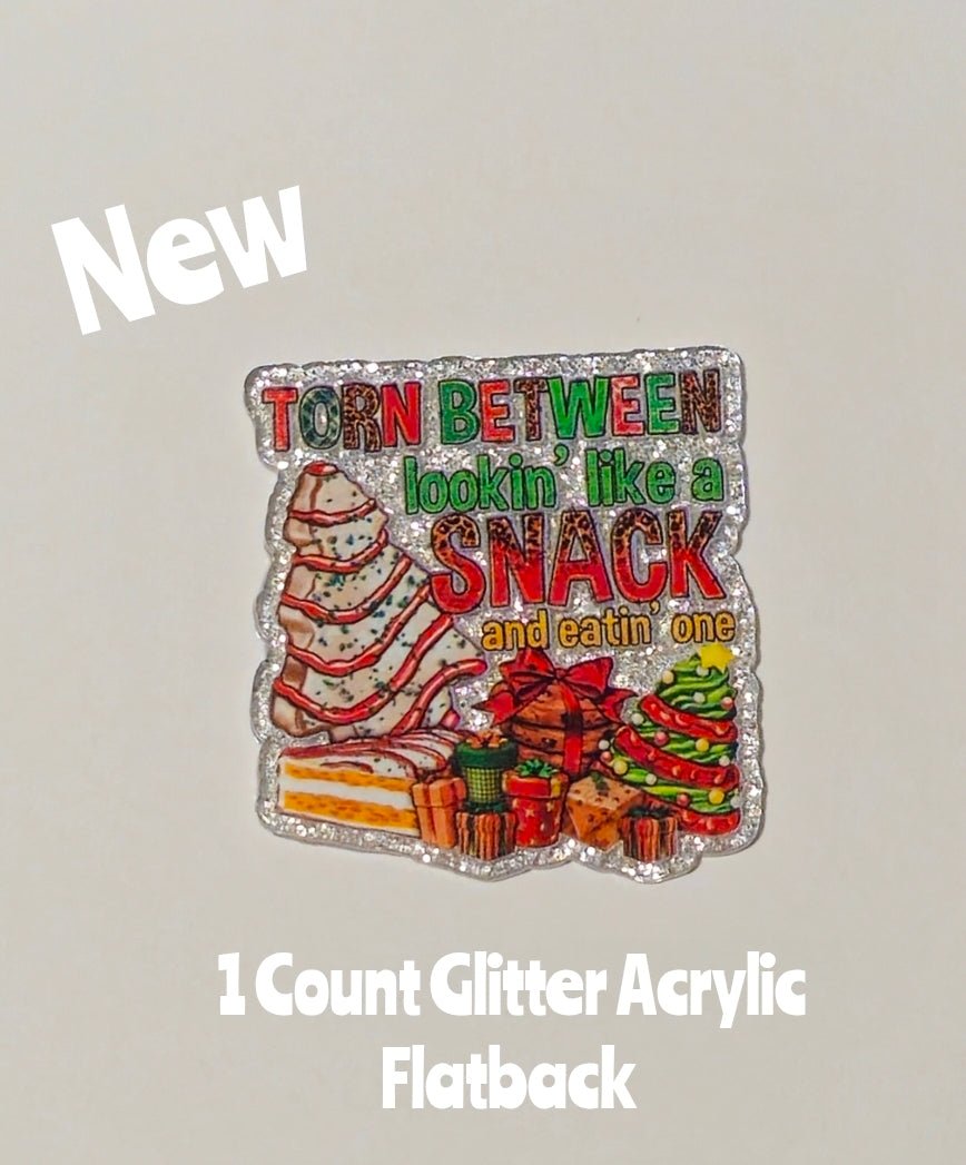 New 1 Count Glitter Acrylic Christmas Tree Cake