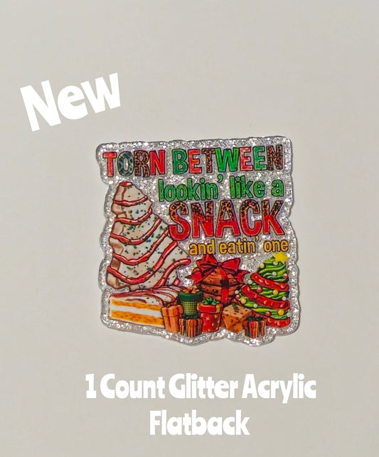 New 1 Count Glitter Acrylic Christmas Tree Cake