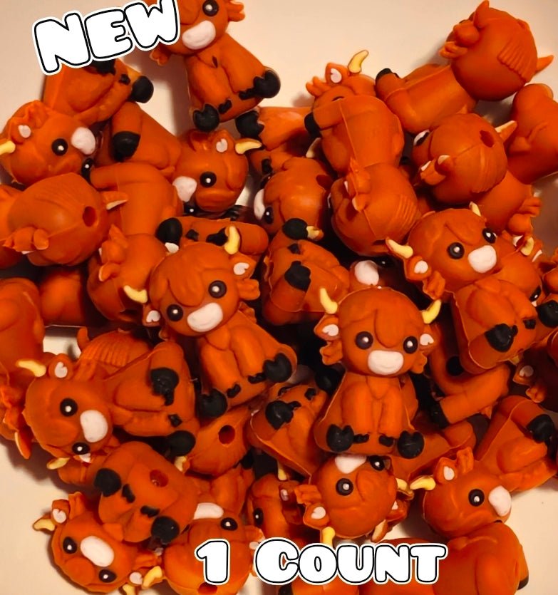 1 Count Focal Bead 3D Cow