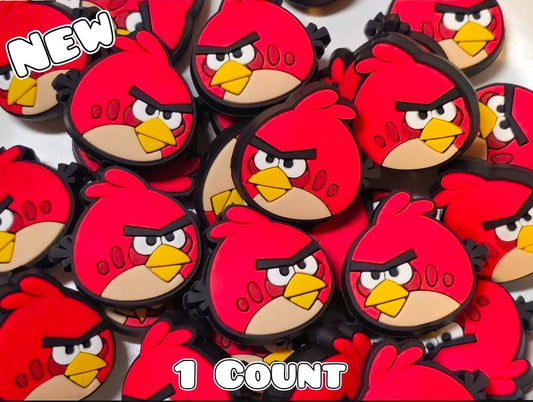 New 1 Count Focal Bead Red Anger Bird