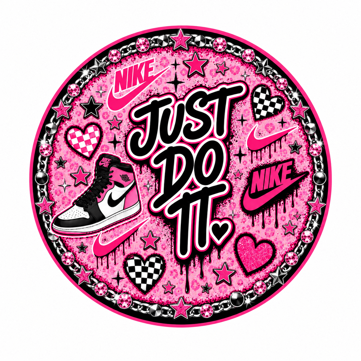 1 Count New Release Silicone Focal Bead Bow GLOSSY FINISH Exclusive a Nike Pink 2 options