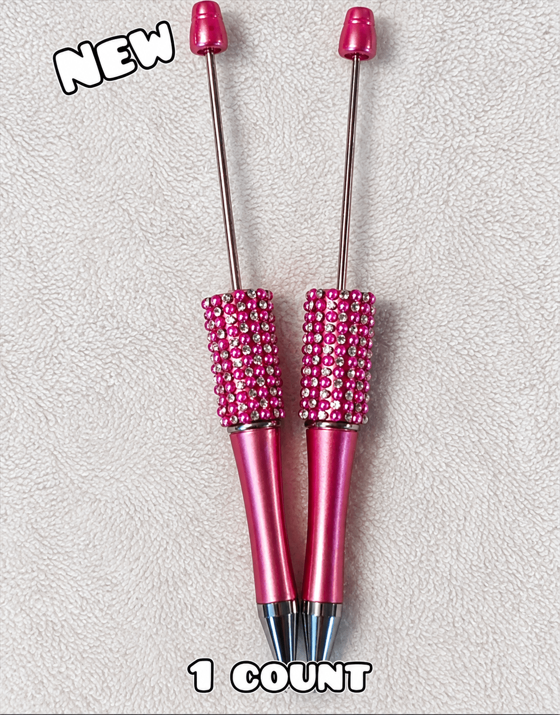 1 Count Beabable PEN Blanks Rhinestone Pink